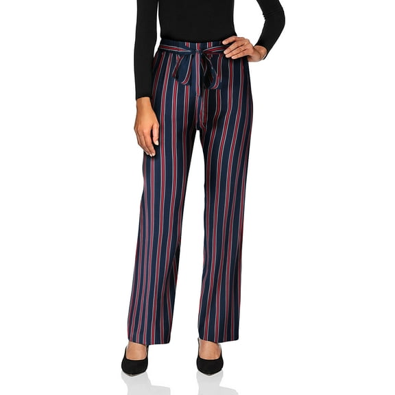 Ma Croix Womens Fashion Palazzo Stripe Pants