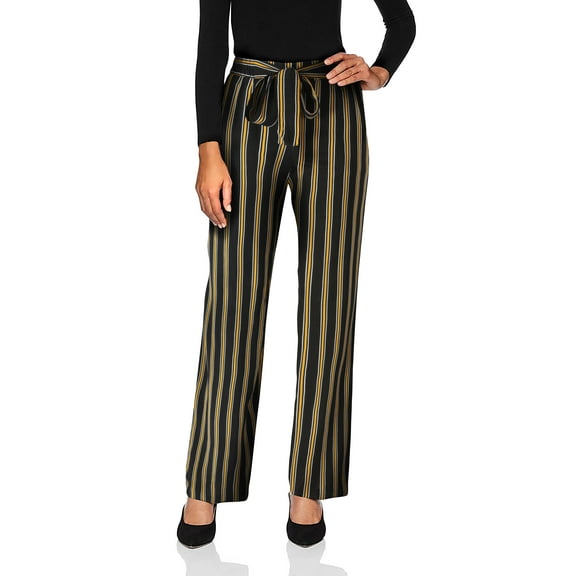 Ma Croix Womens Fashion Palazzo Stripe Pants