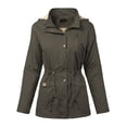 thumbnail image 1 of Ma Croix Womens Hooded Faux Fur Utility Coat Jacket Outwear, 1 of 8