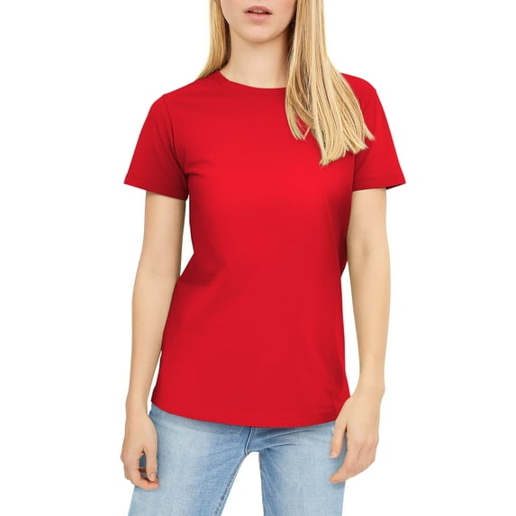 Ma Croix Womens Layering Short Sleeve Crew Tee Round Neck T-Shirts Pre-shrunk