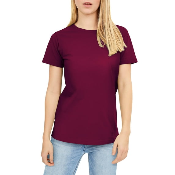 Ma Croix Womens Layering Short Sleeve Crew Tee Round Neck T-Shirts Pre-shrunk