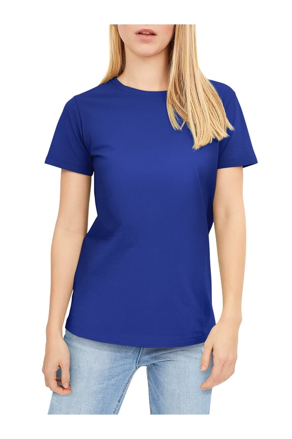 Womens Layering Short Sleeve Crew Tee Round Neck T-Shirts Pre-shrunk