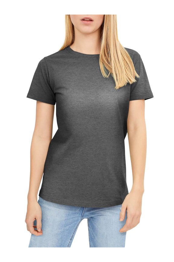 Womens Layering Short Sleeve Crew Tee Round Neck T-Shirts Pre-shrunk