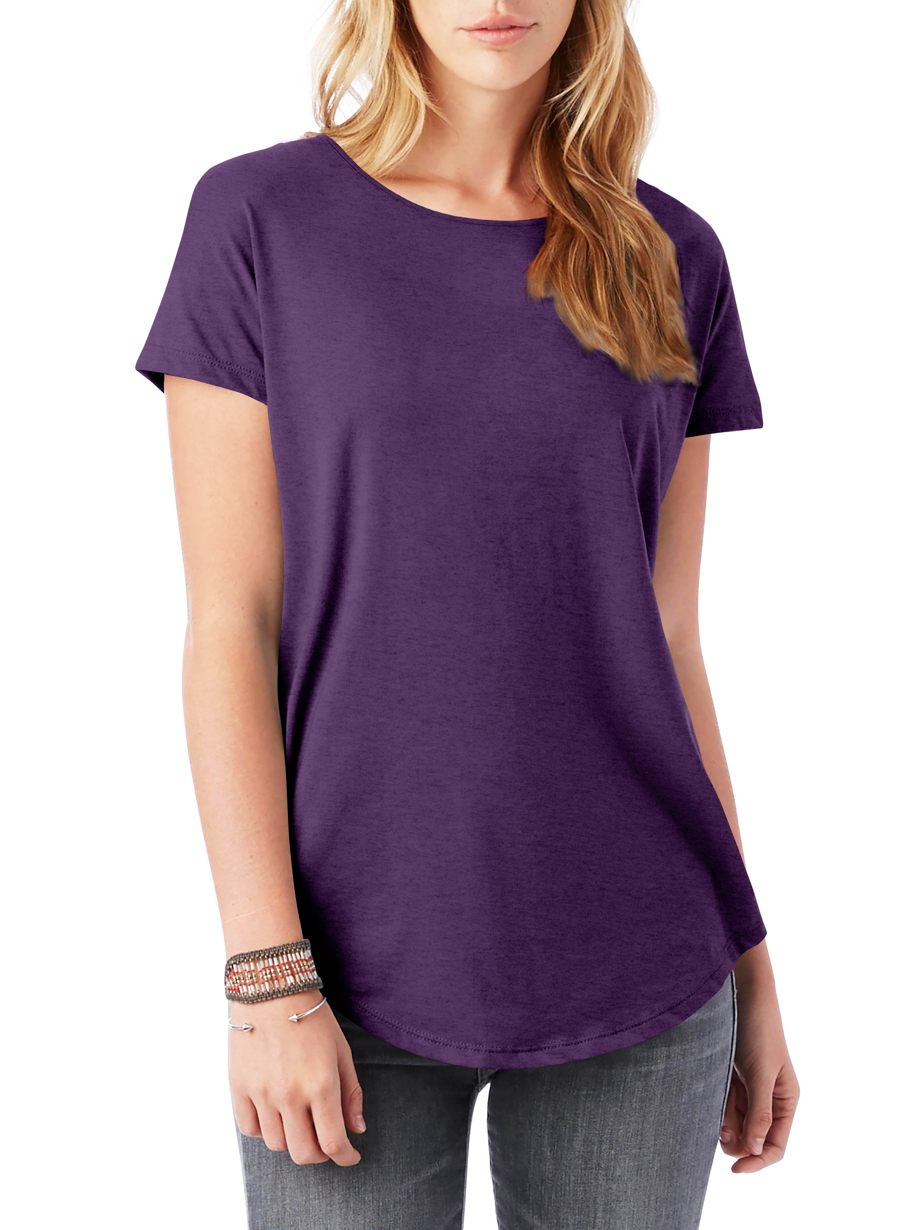 トップス TW Round Hem Short Sleeve Tee Ma Croix Womens Comfortable Cotton Blend T Shirt
