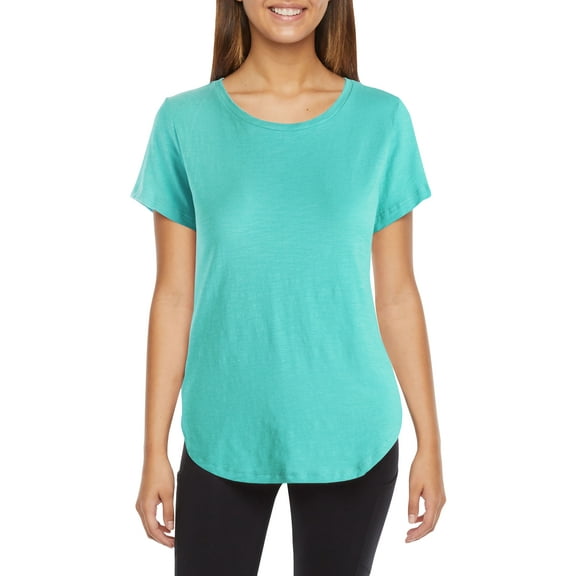 Ma Croix Womens Lightweight Hipster Round Bottom Short Sleeve Athletic Yoga Tunic T Shirt