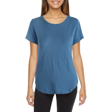 Ma Croix Womens Lightweight Hipster Round Bottom Short Sleeve Athletic Yoga Tunic T Shirt
