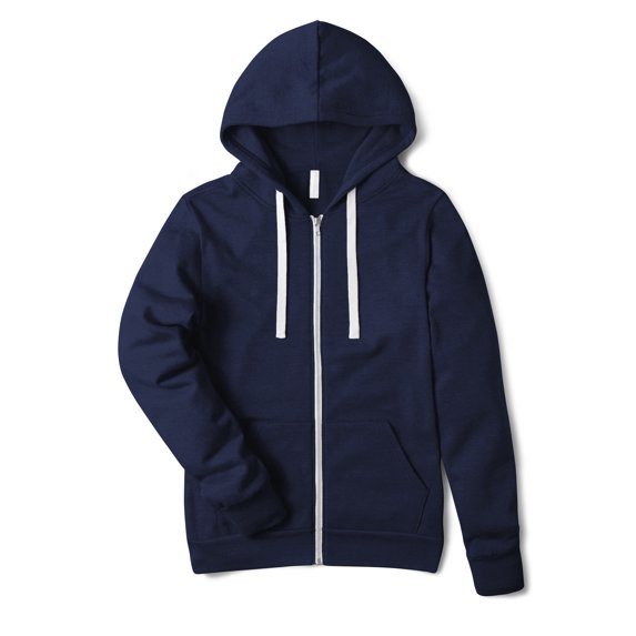 Ma Croix Womens Lightweight Tri Blended Zipper Brushed Hooded Sweatshirt