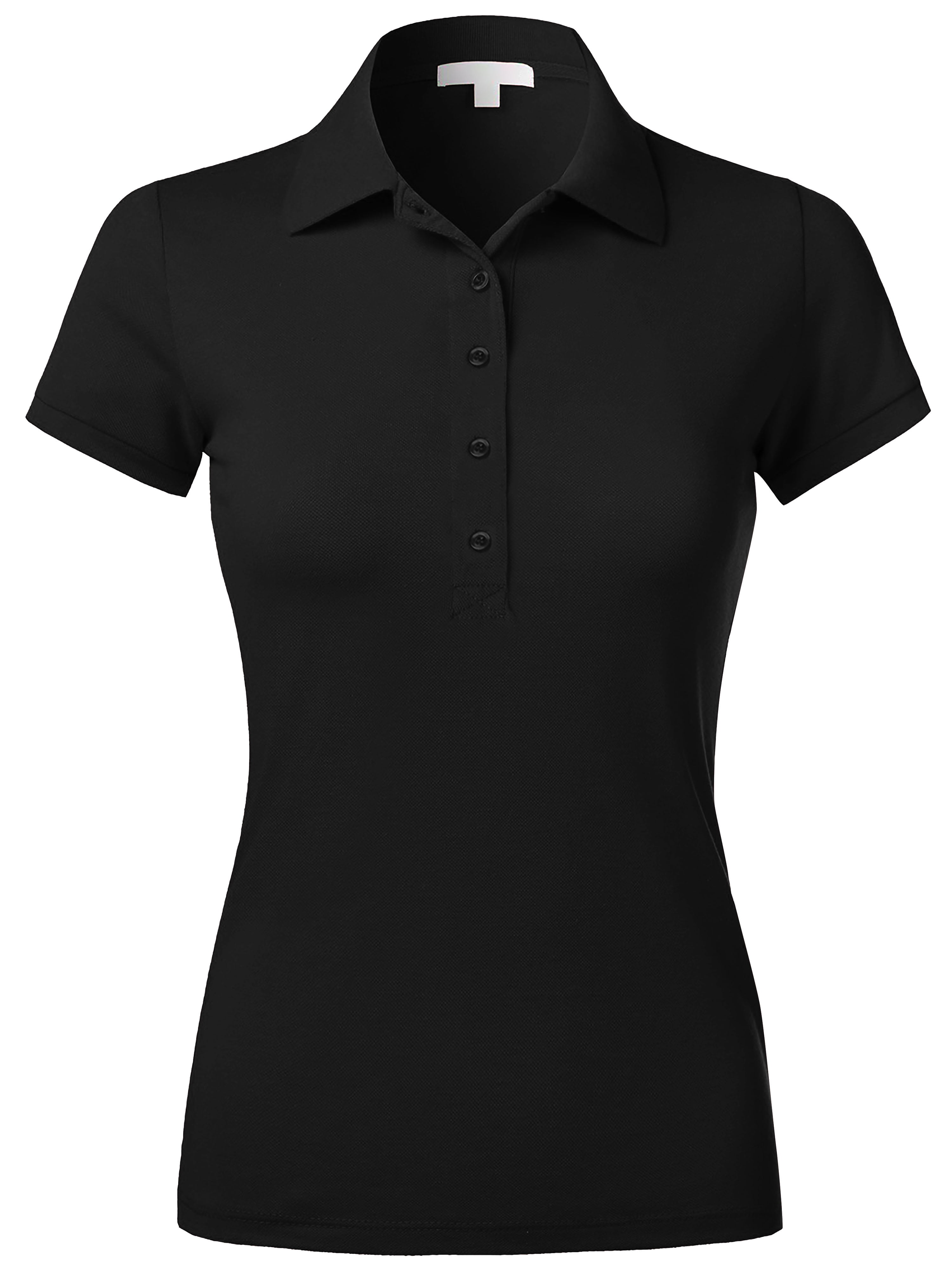 Ma Croix Womens Longline Polo Shirt 5 Button Golf Top Short Sleeve Tee Walmart