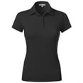 thumbnail image 1 of Ma Croix Womens Pique Polo Shirts Dry Comfort Slim Fit Casual Short Sleeve Top, 1 of 4