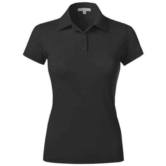 Ma Croix Womens Polo Shirts Slim Pique Comfort Dry Short Sleeve Uniform Golf Top