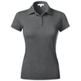 thumbnail image 1 of Ma Croix Womens Pique Polo Shirts Dry Comfort Slim Fit Casual Short Sleeve Top, 1 of 4