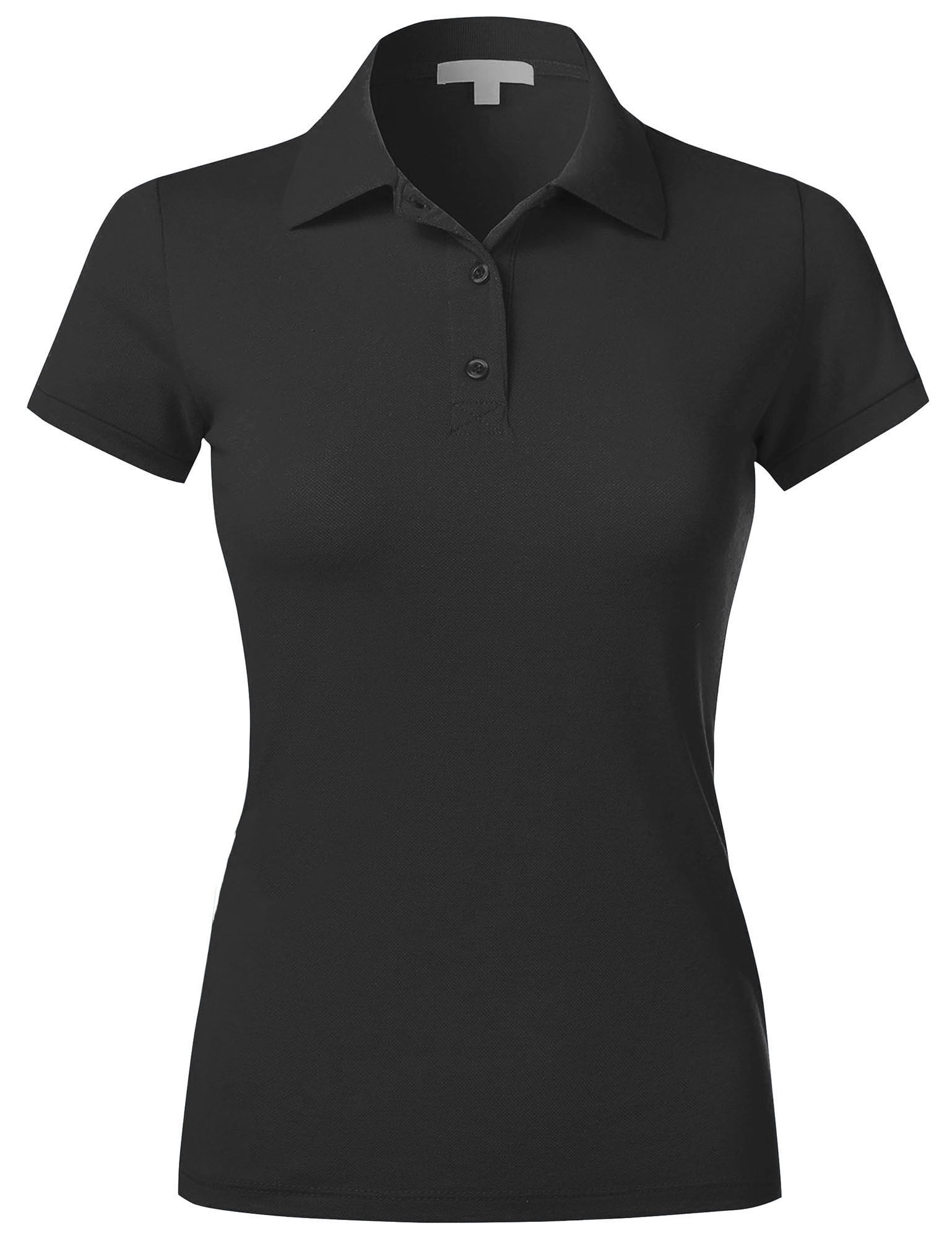 Ma Croix Womens Polo Shirts Slim Pique Comfort Dry Short Sleeve Uniform ...