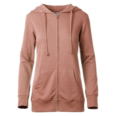 Ma Croix Womens Premium French Terry Zip Up Hoodie Cotton Face Hooded Sweatshirts