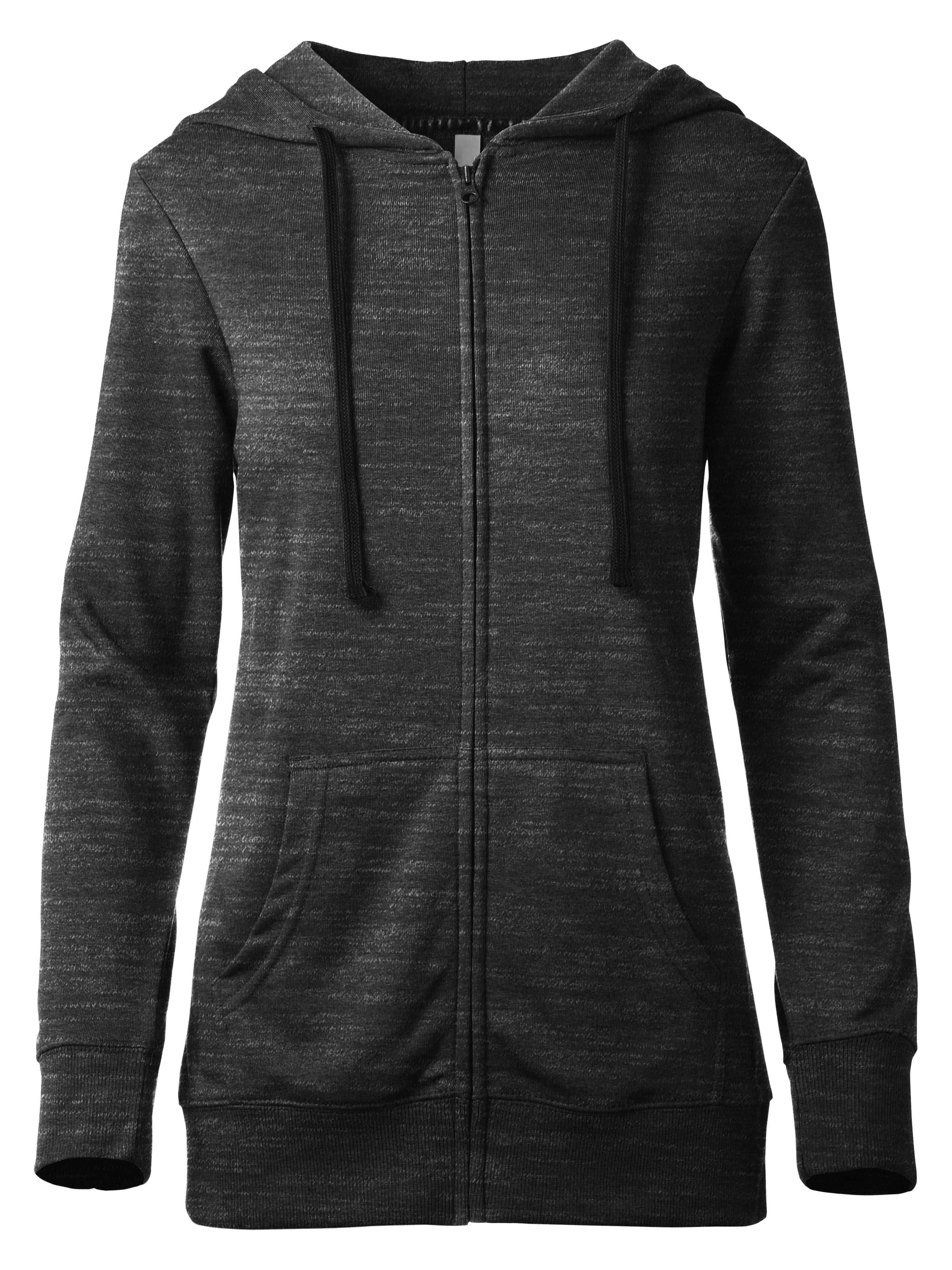 Ma Croix Womens Premium French Terry Zip Up Hoodie Cotton Face Hooded Sweatshirts