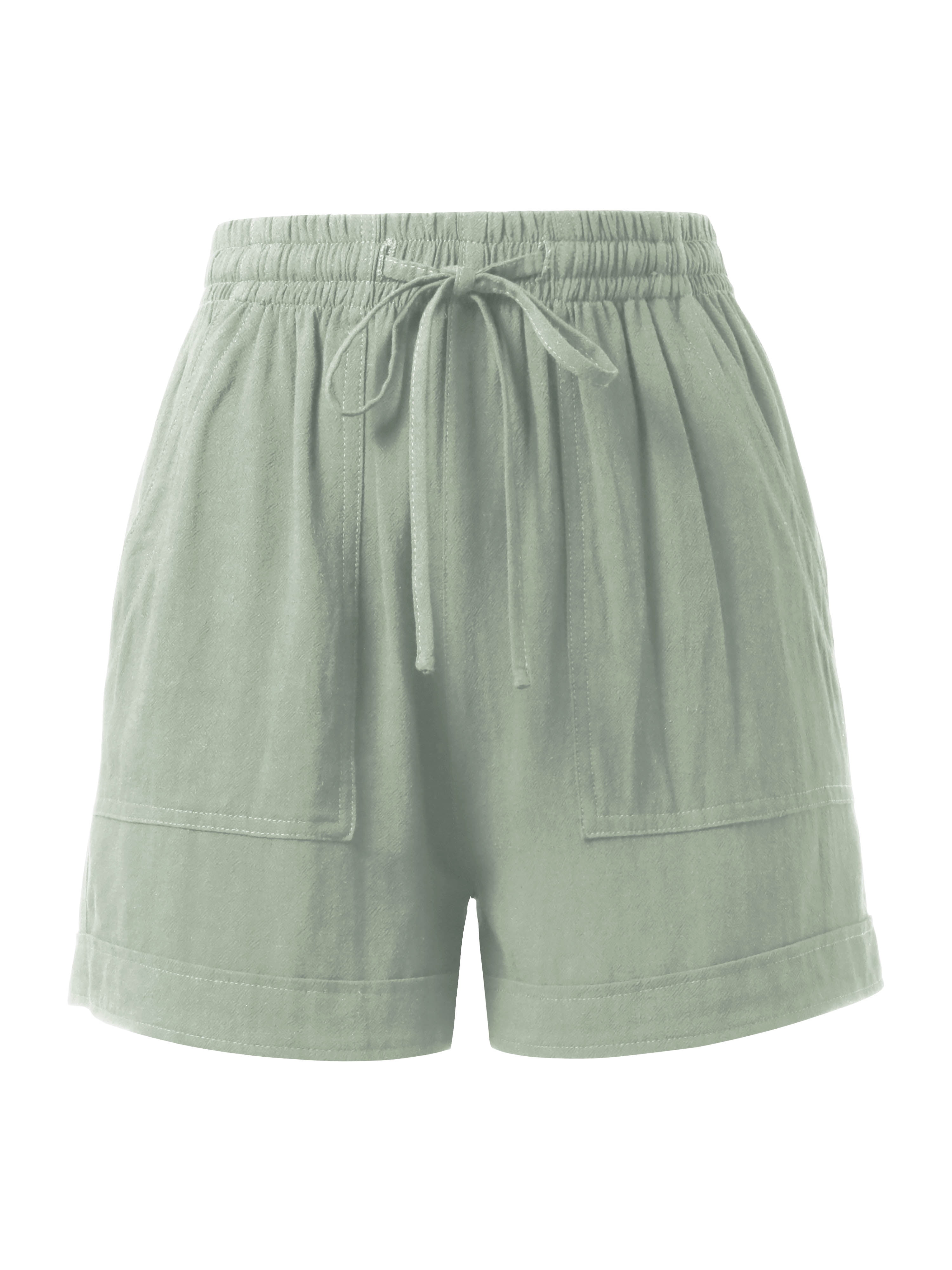 Ma Croix Womens Premium Linen Shorts with Drawstring Pocket Details ...