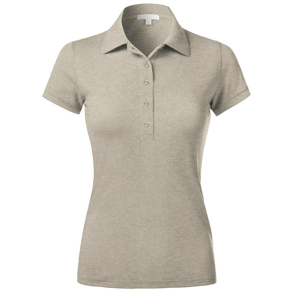 Ma Croix Womens Premium Longline Polo Tee 5 Button Short Sleeve Tennis Top