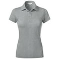 thumbnail image 1 of Ma Croix Womens Premium Longline Polo Tee 5 Button Short Sleeve Tennis Top, 1 of 4