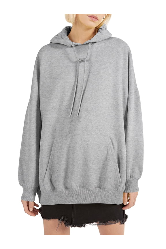 Womens Premium Soft Fleece Hoodie Cotton Face Oversized Hooded Sweatshirt Lycra Ribbing