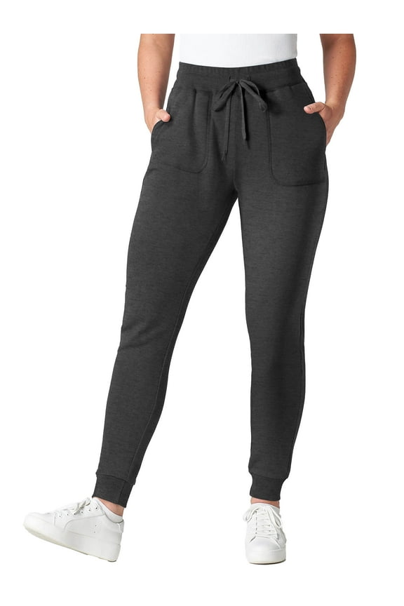 Womens Premium Soft Fleece Sweatpants Yoga Joggers with Ribbed Cuffs
