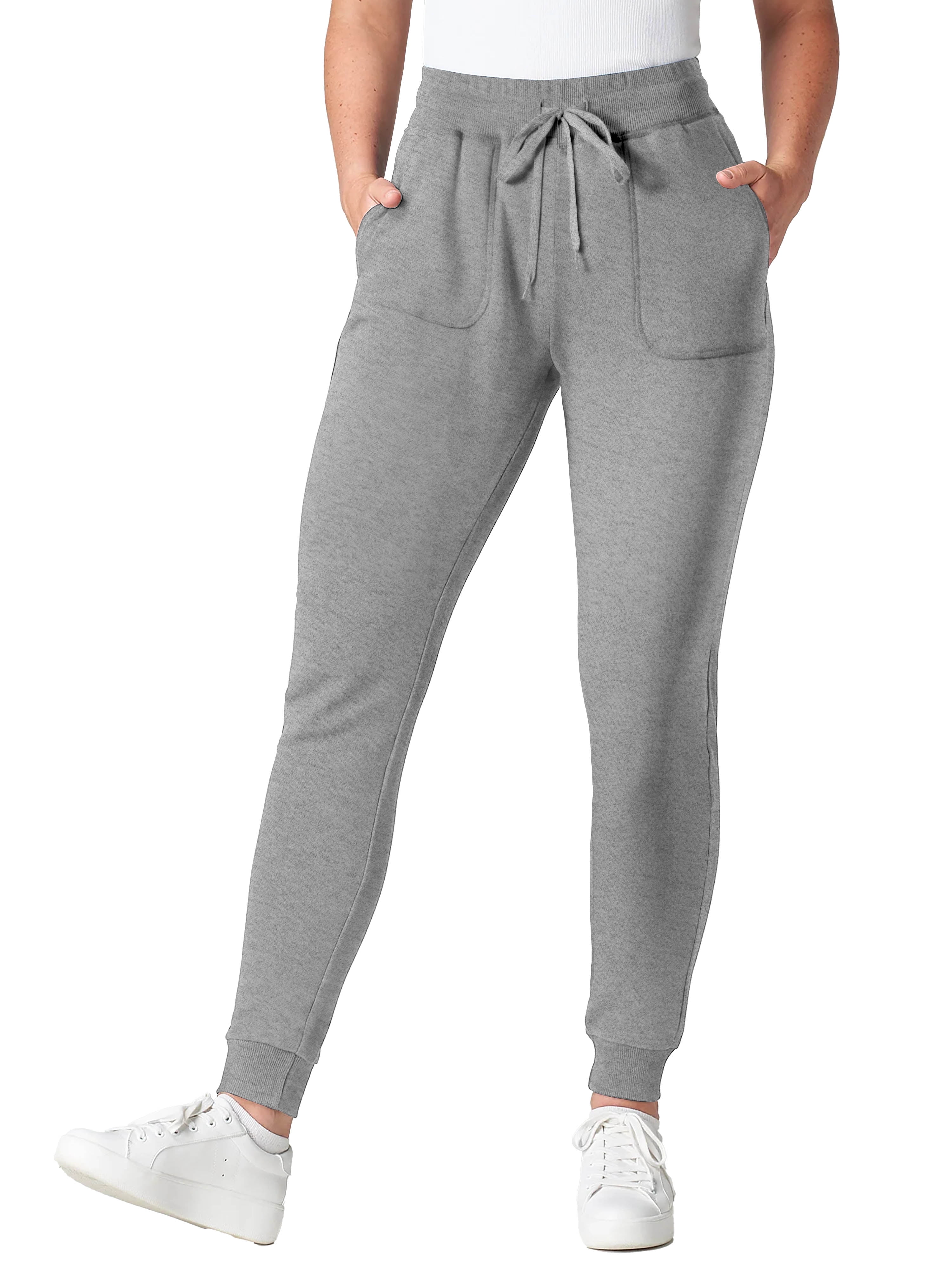 Ma Croix Womens Premium Soft Fleece Sweatpants Yoga Joggers with Ribbed ...