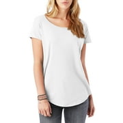 Ma Croix Womens Scoop Neck Longline Tee Round Bottom T Short Sleeve Modal Shirts