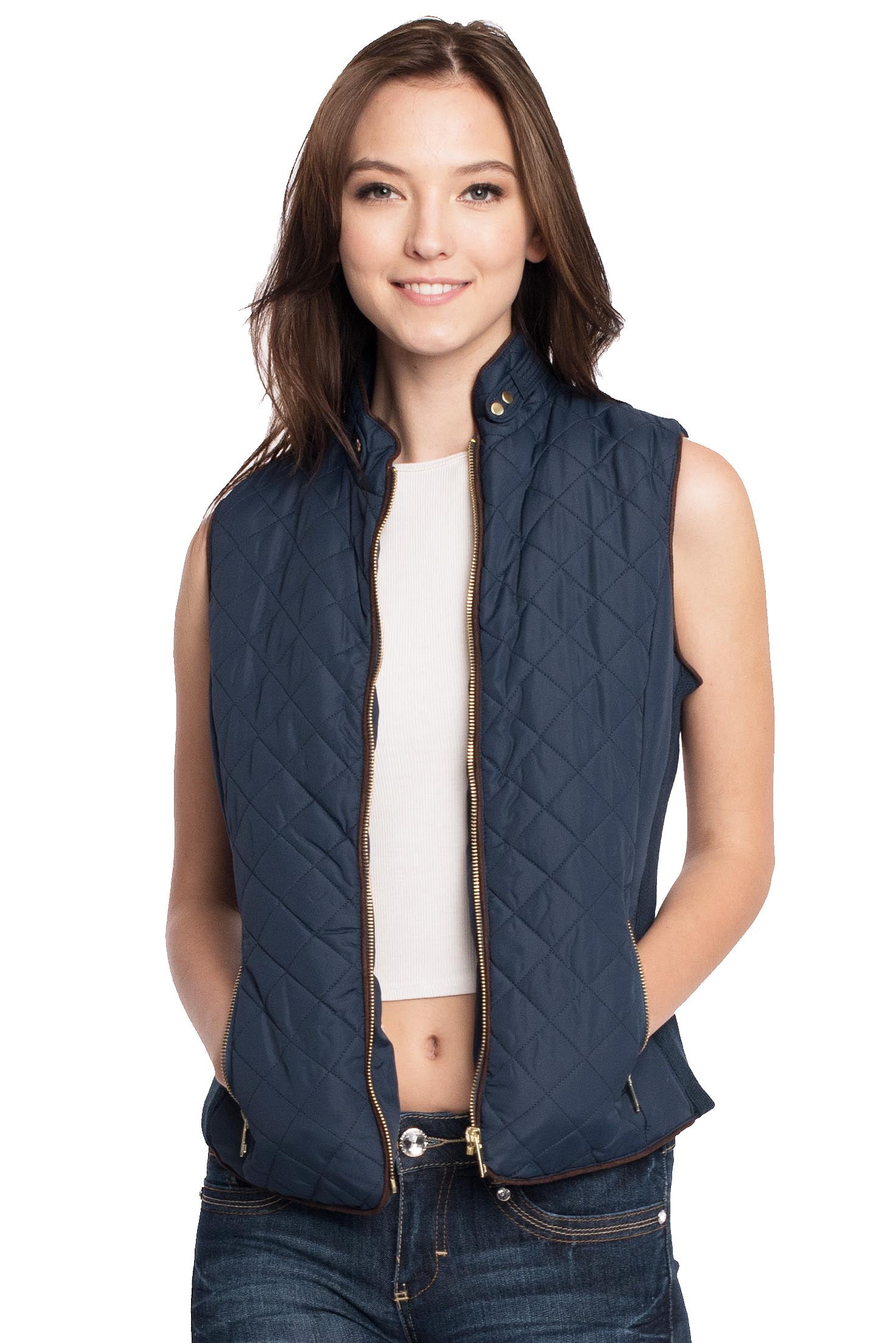 Gathering Yellow Purple Women's Padded Vest Jacket