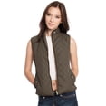 thumbnail image 1 of Ma Croix Womens Solid Quilted Zip Up Padding Vest Jacket, 1 of 7