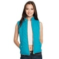 thumbnail image 1 of Ma Croix Womens Solid Quilted Zip Up Padding Vest Jacket, 1 of 7