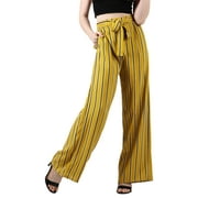 Ma Croix Womens Stripe Palazzo Pants