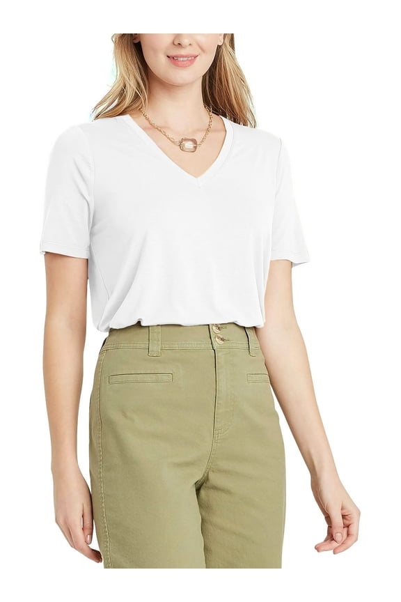 Womens Summer Cotton Soft V-Neck T-Shirts Gym Workout Home Training