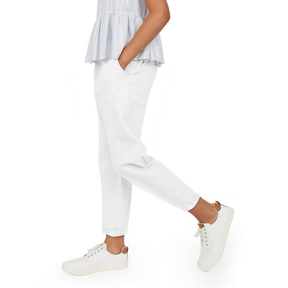 Ma Croix Young Womens Premium Linen Pants Cozy Slim-Fit Trousers