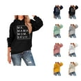 thumbnail image 1 of Ma Mama Mom Bruh Hoodies for Women 2025 Long Sleeve Casual Graphic Hooded Sweatshirt with Pockets Pullover Tops, 1 of 5