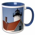 thumbnail image 1 of 3drose, Ma, Marthas Vineyard, West Chop Lighthouse - Us22 Wbi0218 - Walter Bibikow, 15oz Two-tone Blue Mug, 1 of 6