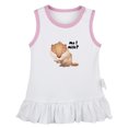 thumbnail image 1 of Ma! Milk? Funny Dresses For Baby, Newborn Babies Animal Beaver Pattern Skirts, Infant Princess Dress, 0-24M Kids Graphic Clothes (White Sleeveless Dresses, 12-18 Months), 1 of 4
