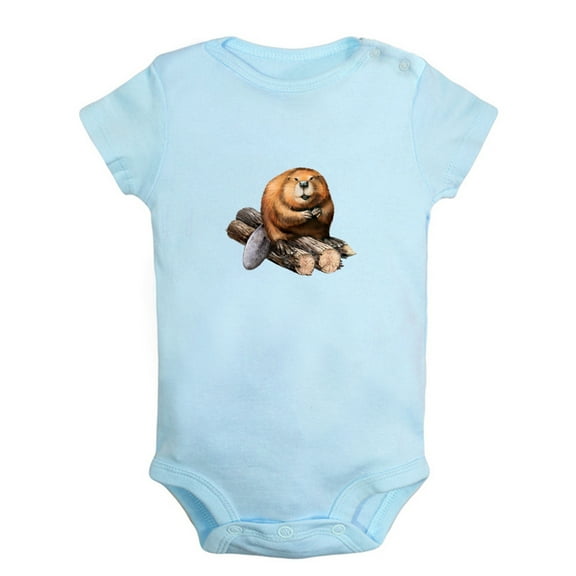 Ma! Milk? Funny Rompers For Babies, Animal Beaver Pattern Cute Jumpsuit, Newborn Baby Unisex Bodysuits, Infant Jumpsuits, Toddler 0-24 Months Kids One-Piece Oufits