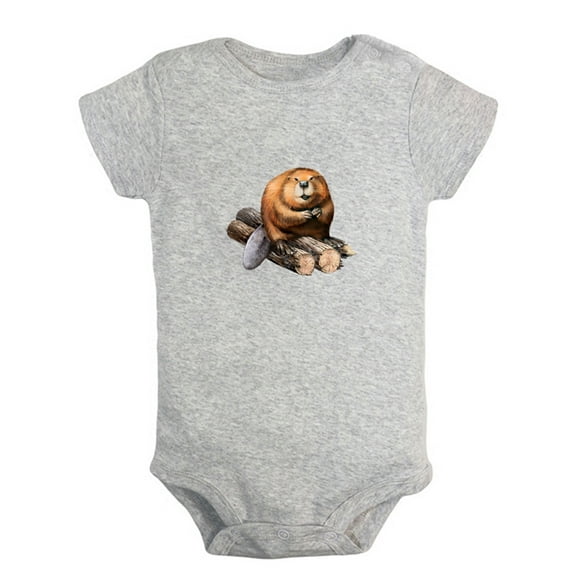 Ma! Milk? Funny Rompers For Babies, Animal Beaver Pattern Cute Jumpsuit, Newborn Baby Unisex Bodysuits, Infant Jumpsuits, Toddler 0-24 Months Kids One-Piece Oufits