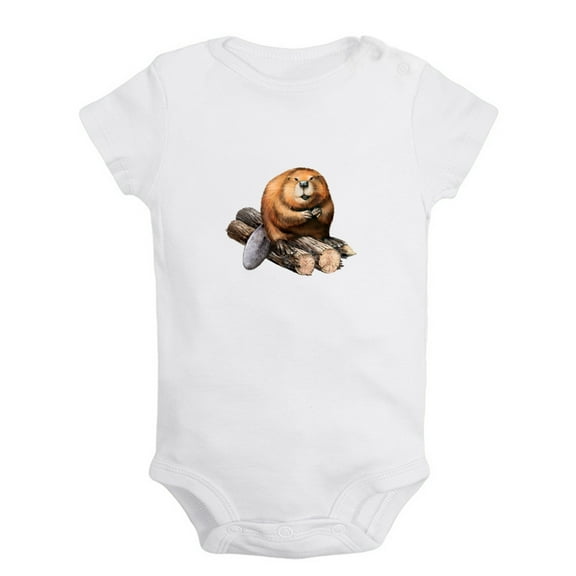 Ma! Milk? Funny Rompers For Babies, Animal Beaver Pattern Cute Jumpsuit, Newborn Baby Unisex Bodysuits, Infant Jumpsuits, Toddler 0-24 Months Kids One-Piece Oufits