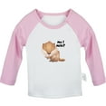thumbnail image 1 of Ma! Milk? Funny T shirt For Baby, Newborn Babies Animal Beaver T-shirts, Infant Tops, 0-24M Kids Graphic Tees Clothing (Long Pink Raglan T-shirt, 0-6 Months), 1 of 4
