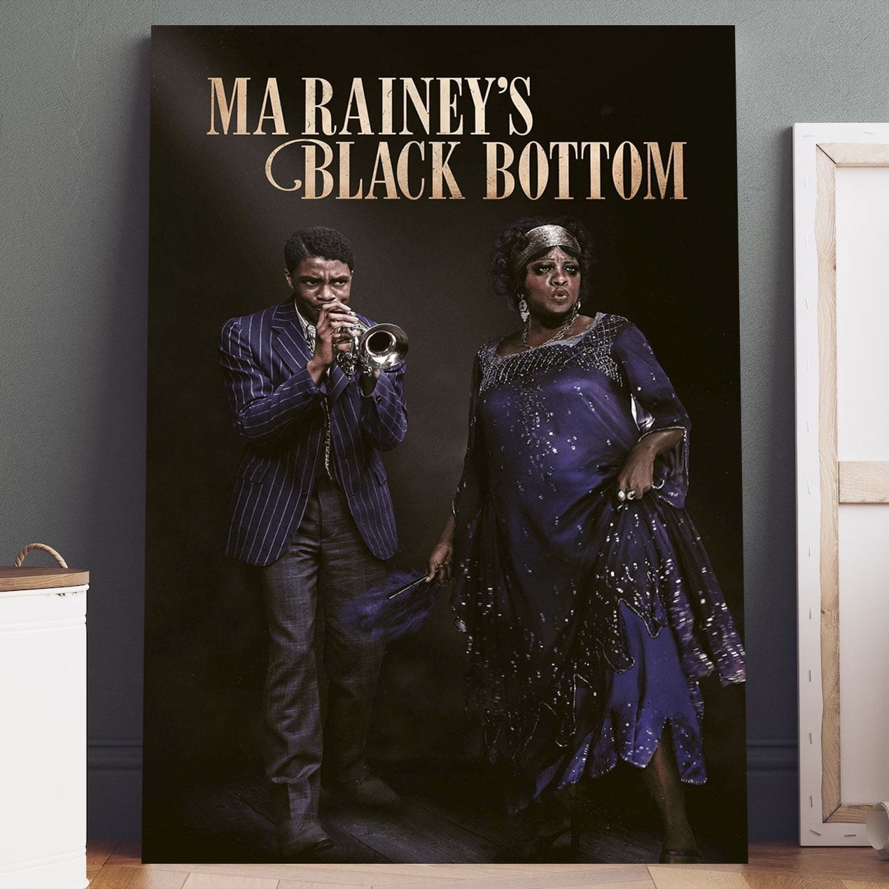 Ma Rainey's Black Bottom Movie Poster Printed on Canvas (12" x 16