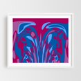 thumbnail image 1 of Ma Vie Rose - Digital Art Abstract Modern Art Psychedelic Geometric Surrealism Pattern White Framed Wall Art Print 8 x 10 inches, 1 of 1