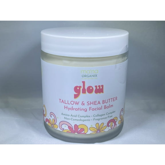 Ma'na Organix Glow Organic Grass Fed Tallow Hydrating Facial Balm, 4 oz