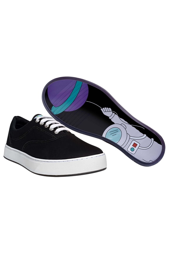 Unisex Canvas Lace Up Fashion Shoe With Unique Sole, Footwear, Canvas Shoes, Summer Shoes, Fashion Sneakers, Casual Sneakers, Comfy Sneakers - Black/Astronaut, 10M/11W
