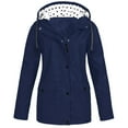 thumbnail image 1 of MaFYtyTPR Women Fall Winter Jacket Coat Fashion Solid Color Outdoor Plus Size Hooded Windproof Raincoats Jackets with Pockets, 1 of 4