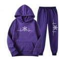 thumbnail image 1 of MaFYtyTPR Christmas Women's Sweatsuit Fashion Sports Casual Long Pants Long Sleeve Printed Hooded Tops Sets Z-Purple M, 1 of 3