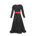 thumbnail image 1 of MaFYtyTPR Halloween Dresses for Women Women's Halloween Horror Solid Color Dress Cosplay Costume Long Sleeved Round Neck Dress Black L, 1 of 4