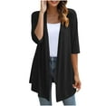 thumbnail image 1 of MaFYtyTPR Long Cardigans Tops for Women Fashion Casual 3/4 Sleeve Solid Color Soft Lightweight Open Front Cardigan, 1 of 5