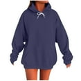 thumbnail image 1 of MaFYtyTPR Loose Hoodies for Women Fashion Drawstring Hooded Sweatshirts Plain Womens Casual Long Sleeve Pullover Tops Navy S, 1 of 5