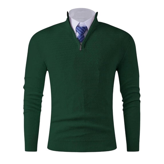 MaFYtyTPR Loose Pullover Sweater for Men Fashion Casual Long Sleeve Solid Color Half Zip Comfy Fall Winter Kinted Warm Sweaters
