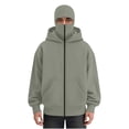 thumbnail image 1 of MaFYtyTPR Men's Balaclava Double Hoodie Sweatshirts Fall Winter Fashion Full-Zip with Mask Jacket Windproof Fashion Streetwear for Cold Weather Green XXL, 1 of 5