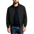 thumbnail image 1 of MaFYtyTPR Men's and Big Men Zipper Jackets Solid Lightweight Stand Collar Long Sleeve Windproof Outerwear With Side Pockets For Business Daily Wear A-Black XXXL, 1 of 5